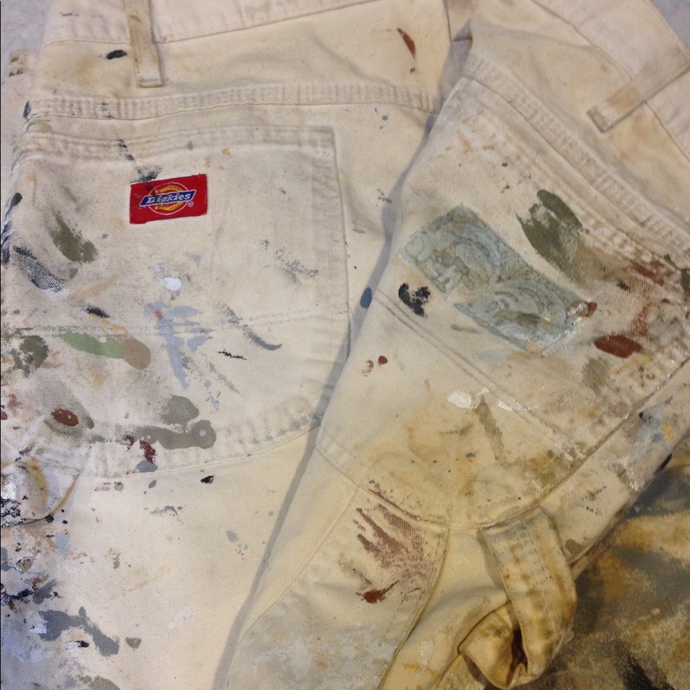Paint Splattered Dickies Work Pants early 2000's